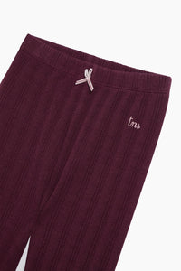 The New Society TNS leggings cotone bordeaux Winetasting