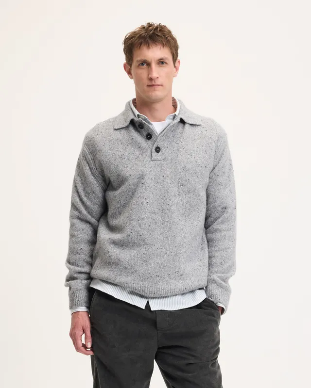 Goodpeople Kpolo polo maglia grigio lana