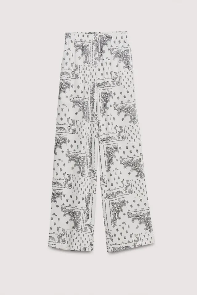 The New Society Anika pantalone donna fantasia tencel palazzo