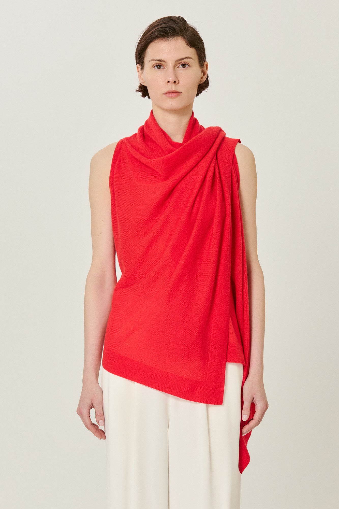 Sa Su Phi cardigan poncho cashmere seta avorio
