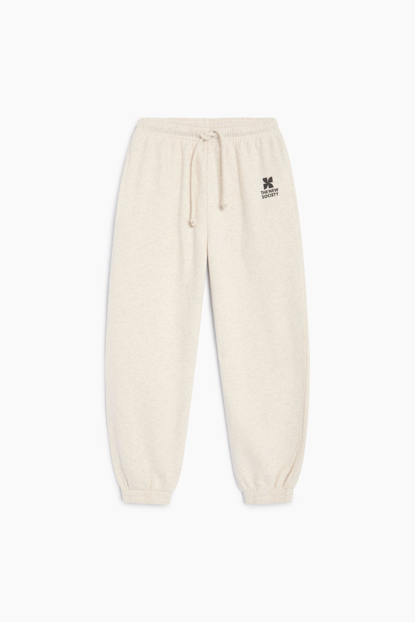 THE NEW SOCIETY TNS Logo Jogging pantaloni tuta bianco melange