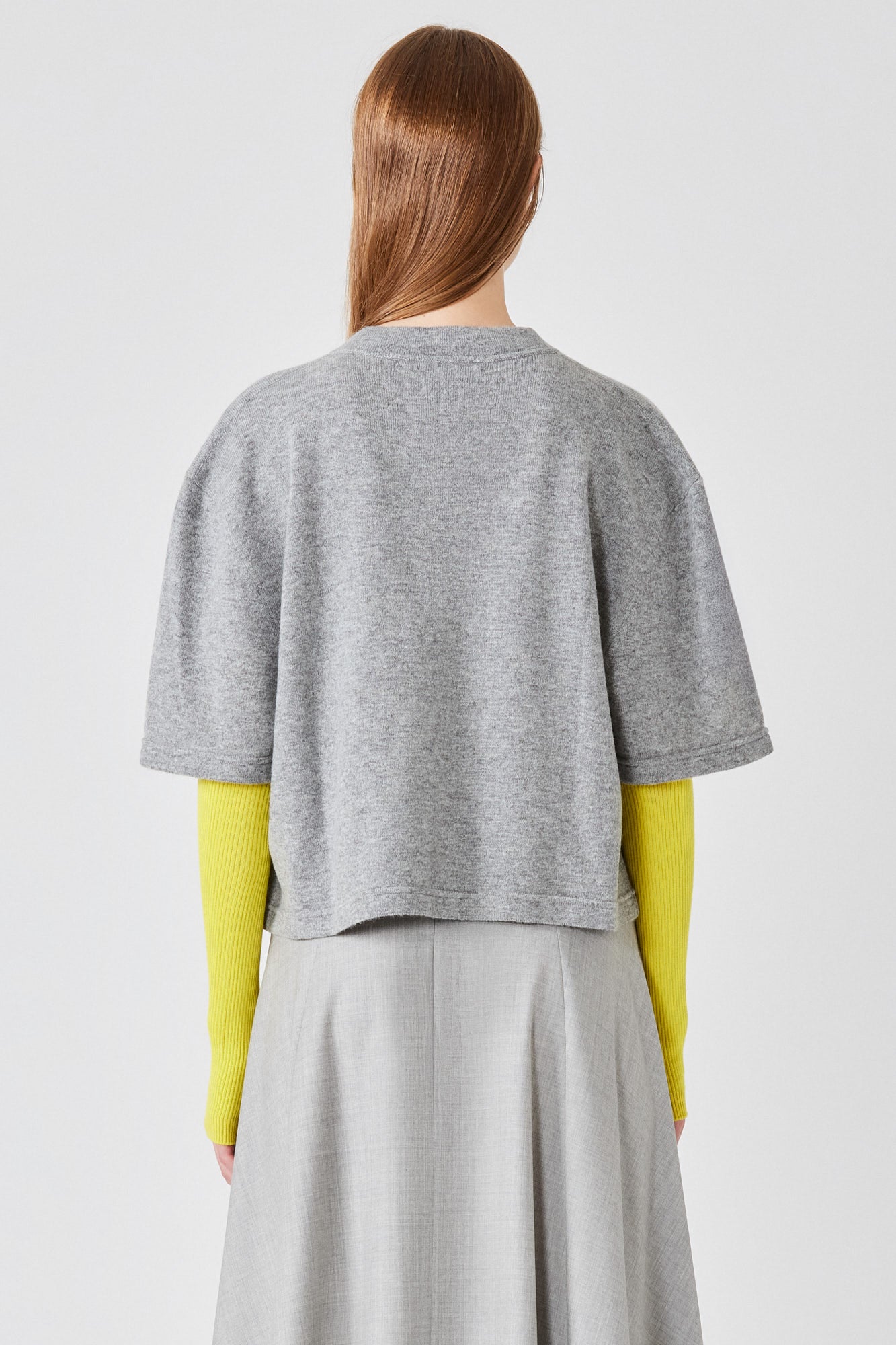 Sa Su Phi T-shirt corta cashmere grigia