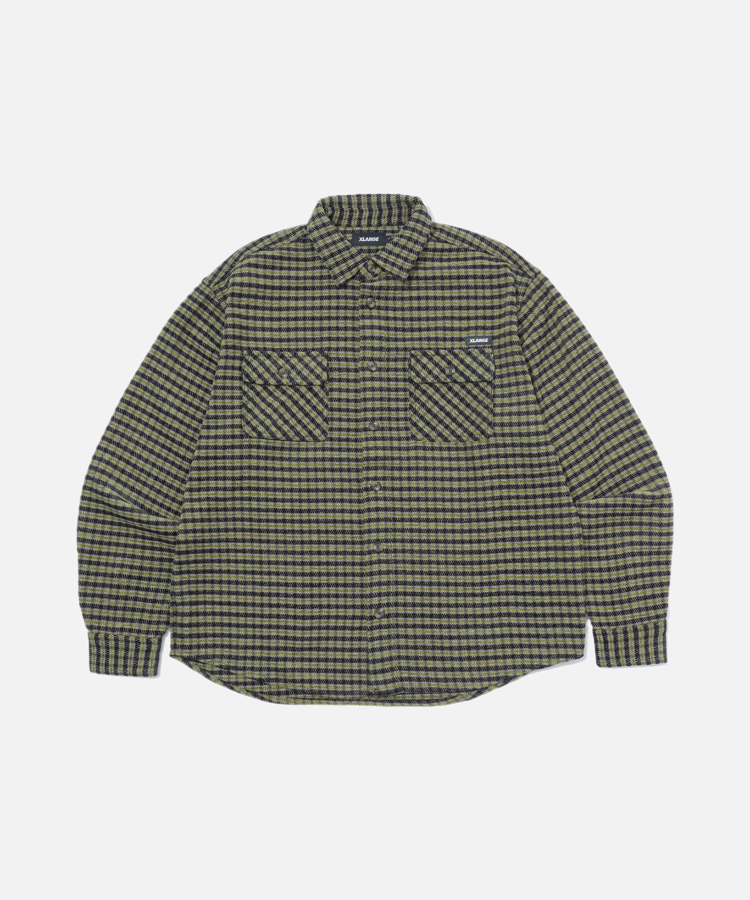 X-Large L/S Plaid Shirt camicia quadri nera