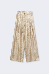 The New Society Saffron pantaloni donna oro gamba larga tasche