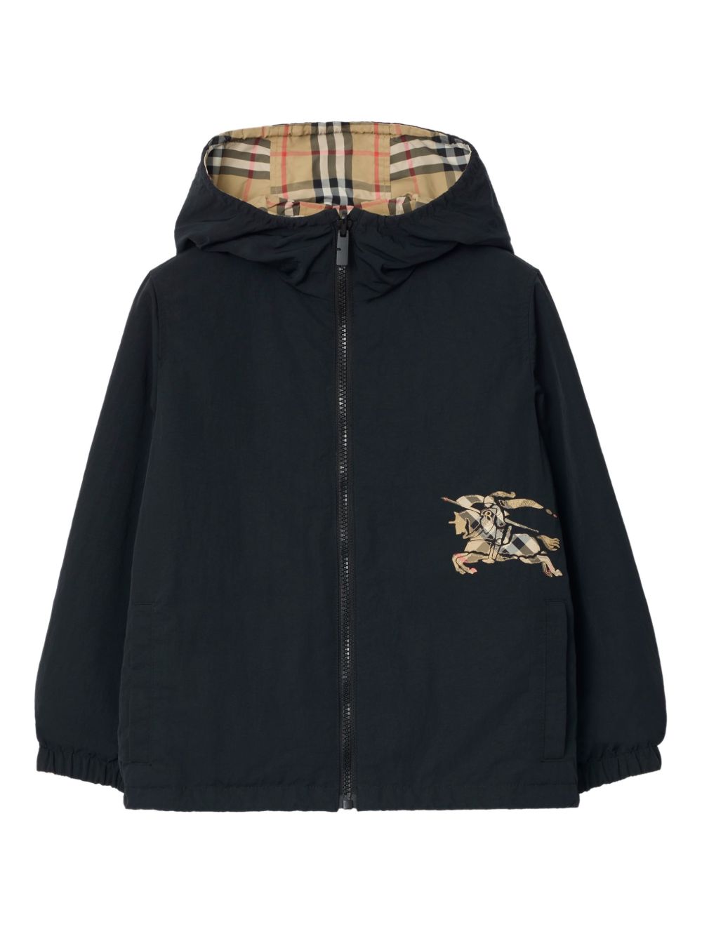 Burberry Kids 8117262 giubbotto bambina check sabbia