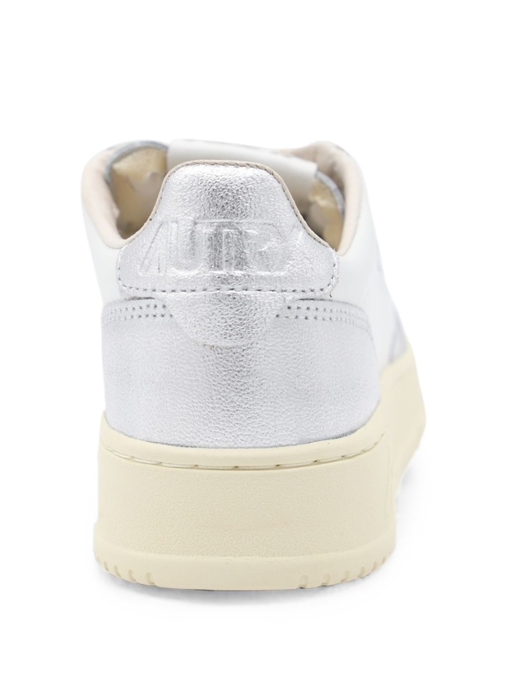 Autry Medalist AULW Sneakers Bianche Pelle Argento