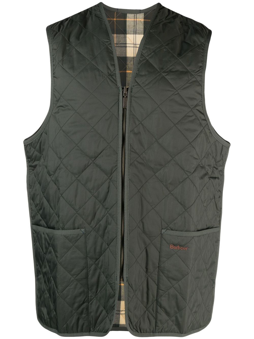 Barbour MLI0001 gilet trapuntato olive uomo rombi