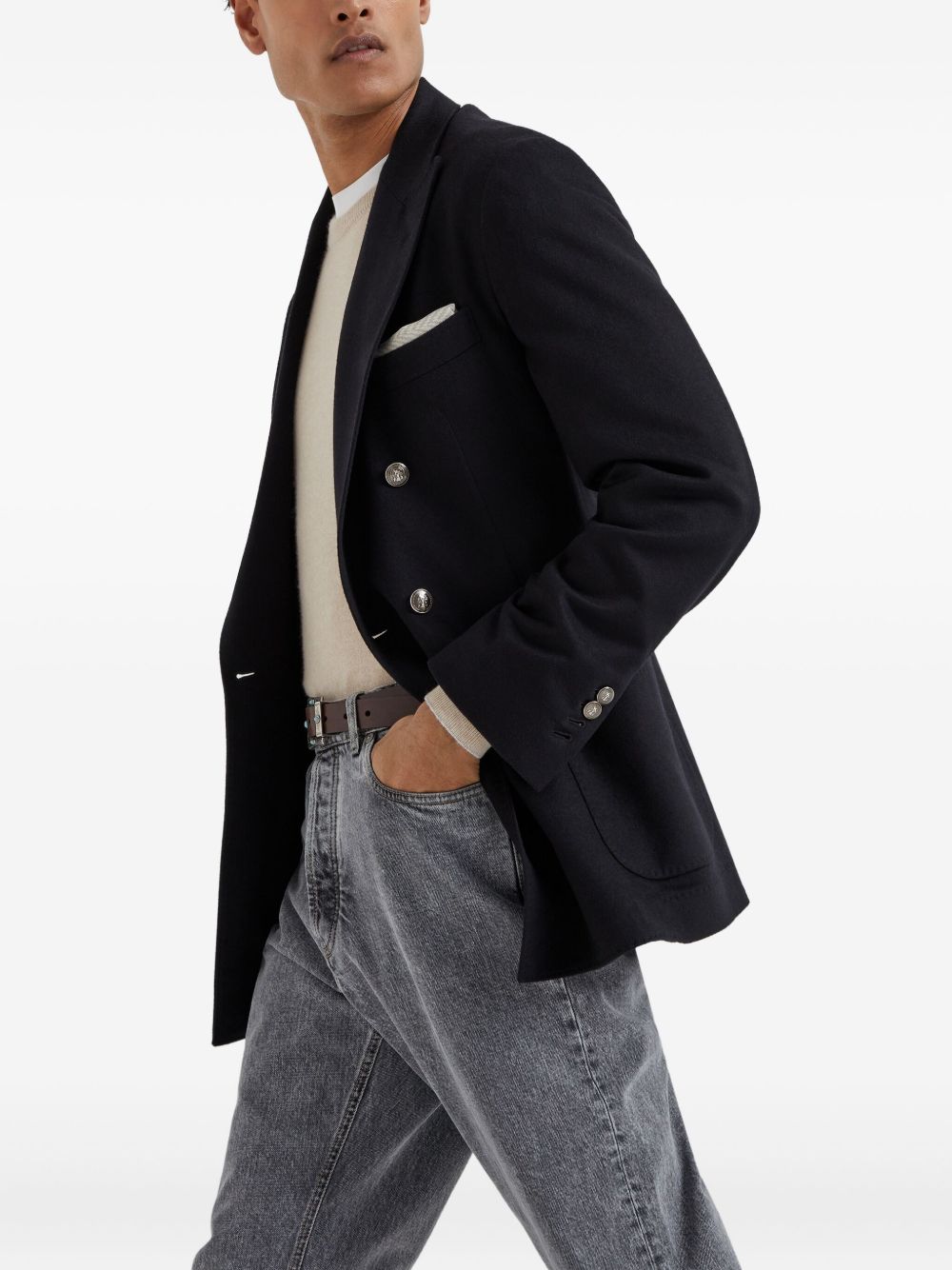 Brunello Cucinelli M2200100 maglia uomo sabbia