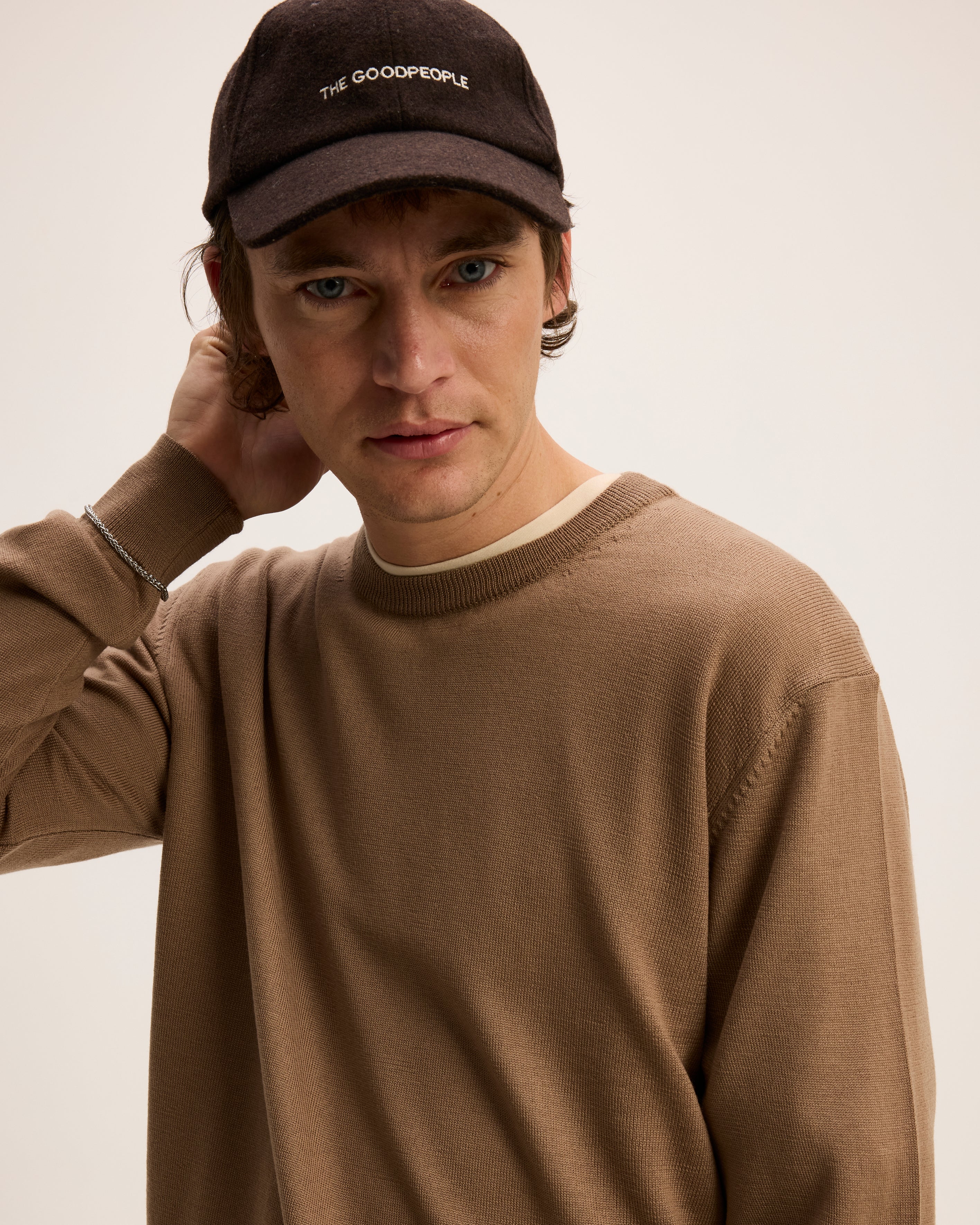 Goodpeople Essential Merino maglione cognac lana