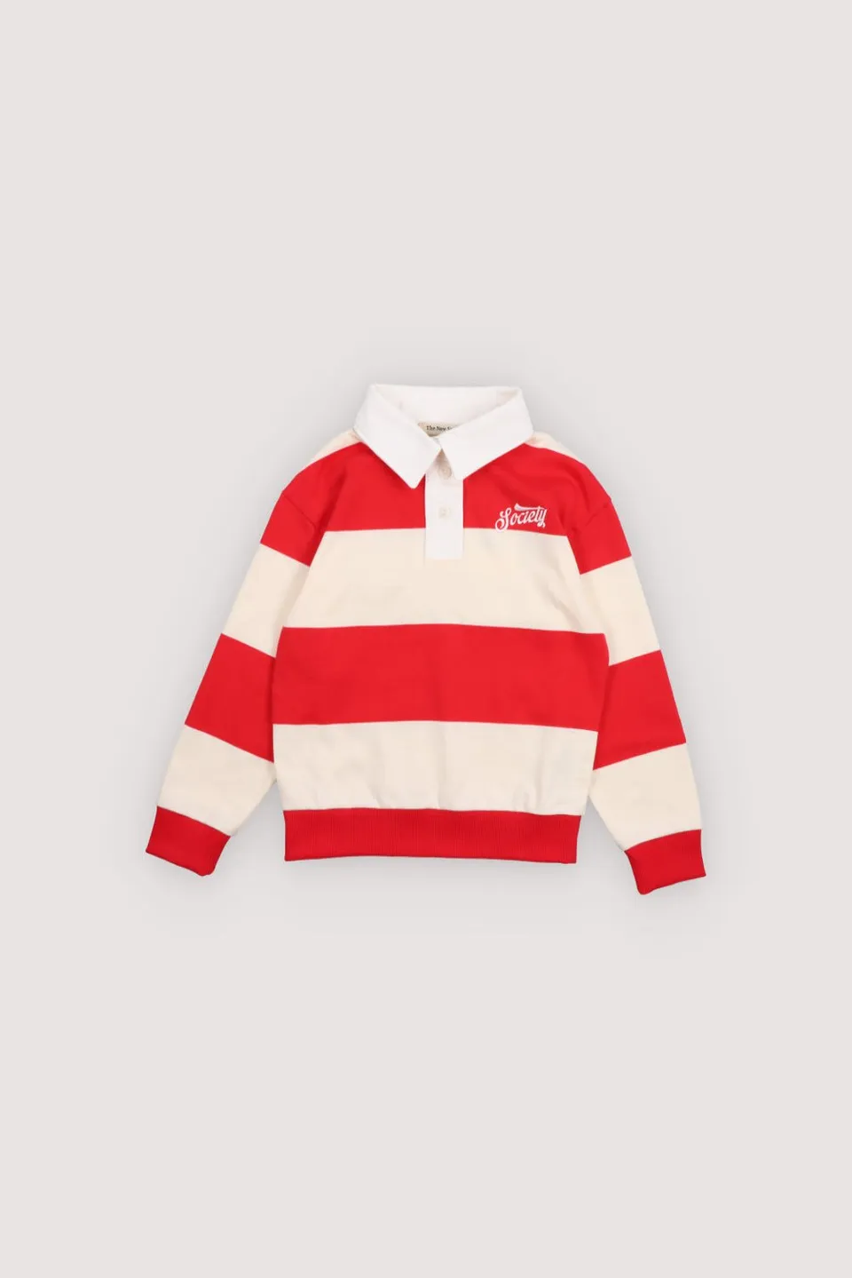 The New Society Brezo polo righe rosse 6 anni cotone