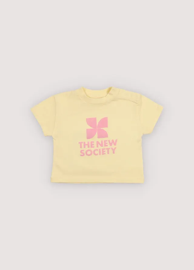 The New Society TNS Logo Baby Tee maglietta 6 mesi gialla