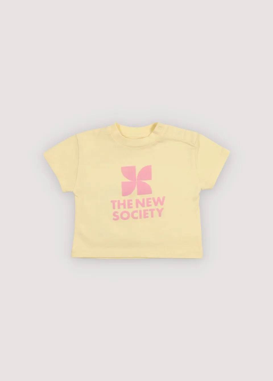 The New Society TNS Logo Baby Tee maglietta 6 mesi gialla