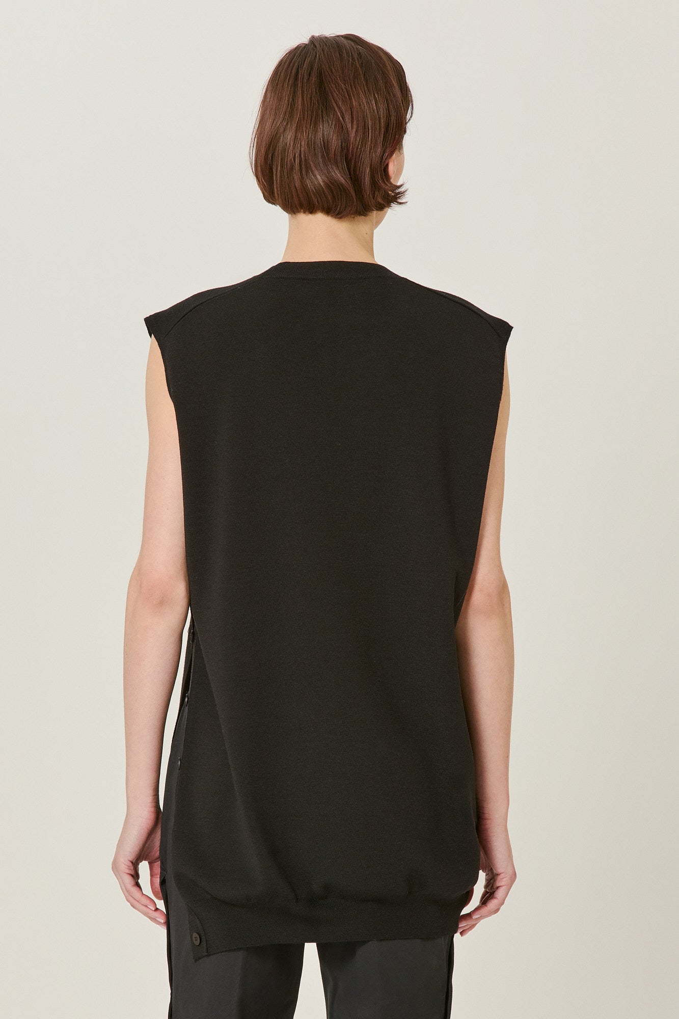 Sa Su Phi cardigan senza maniche gilet lana con zip donna