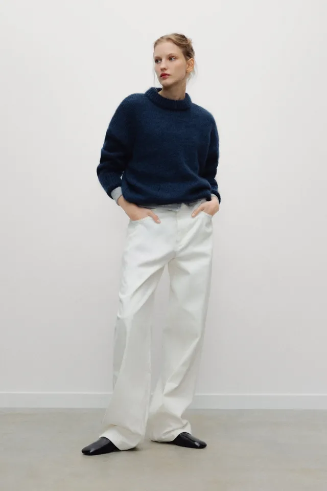 The New Society Giselle pantalone donna off white velluto