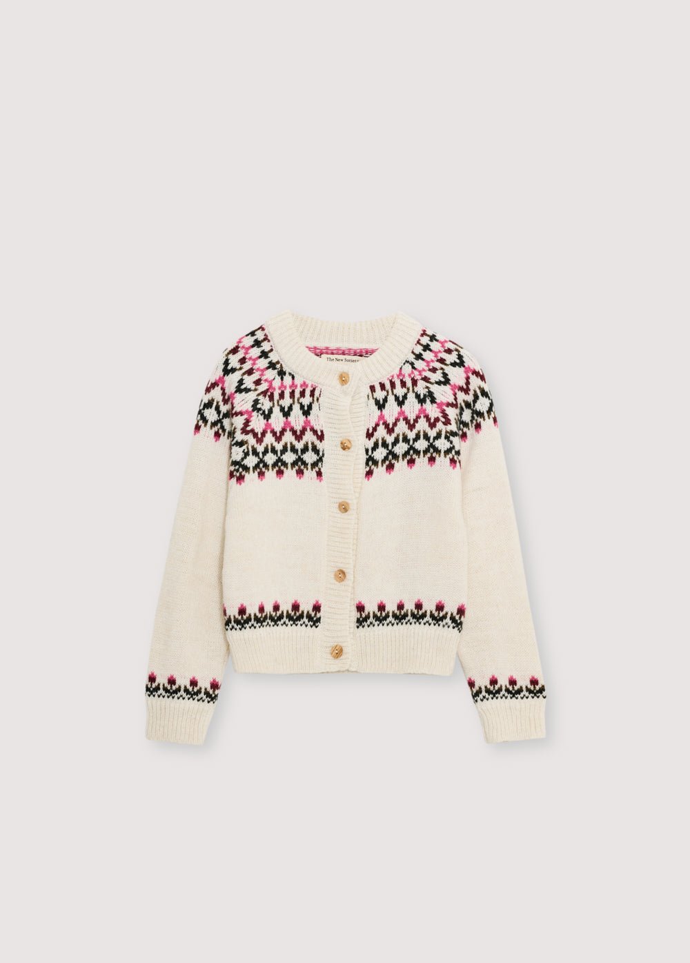 The New Society Wendy Cardigan Bambina Moonlight White Alpaca