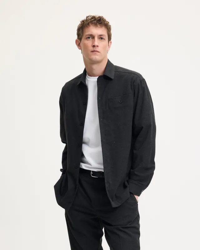 Goodpeople Seppe camicia antracite relaxed stretch