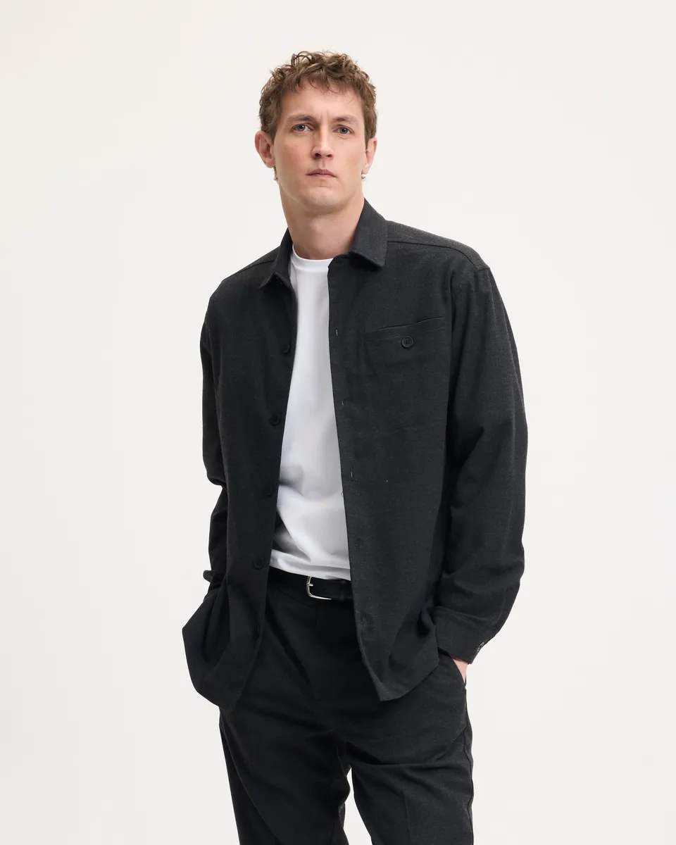 Goodpeople Seppe camicia antracite relaxed stretch