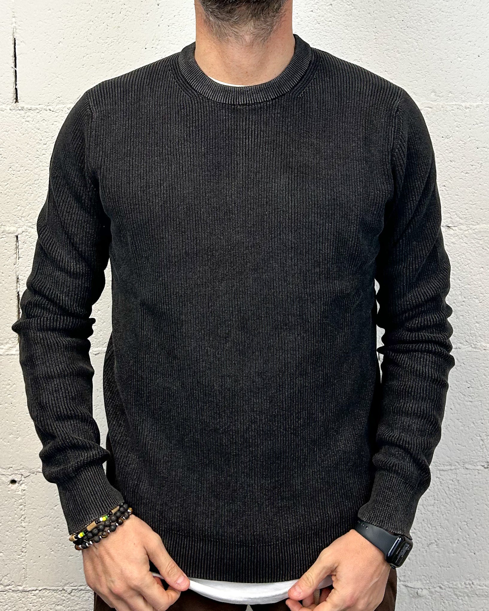 ONLYONE OVER-D Paricollo Costa pullover nero vestibilità regolare