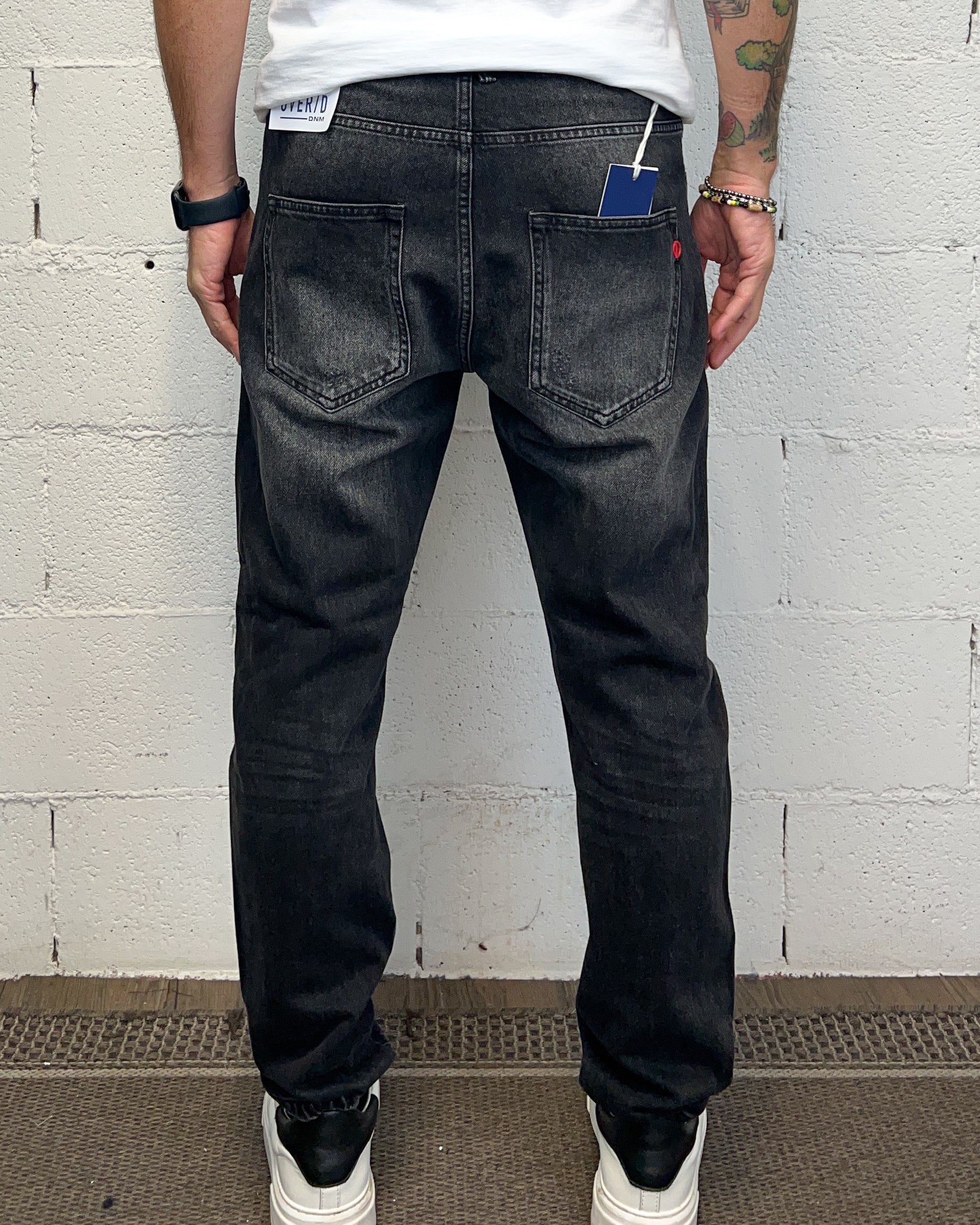 Over-D Jimmy jeans carrot slim grigio
