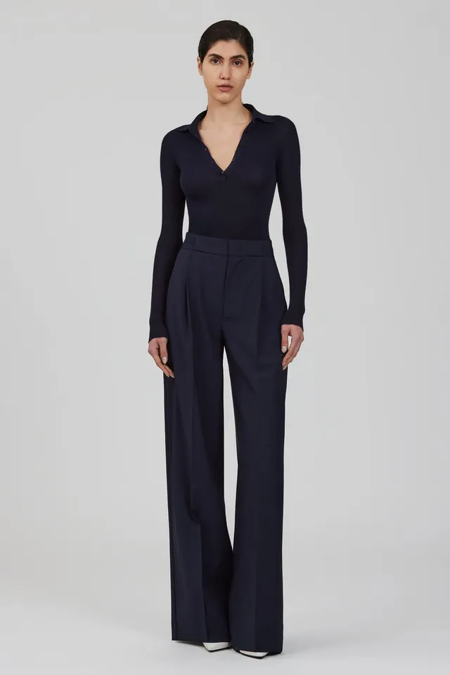 Sa Su Phi Polo maglia a costine cashmere e seta
