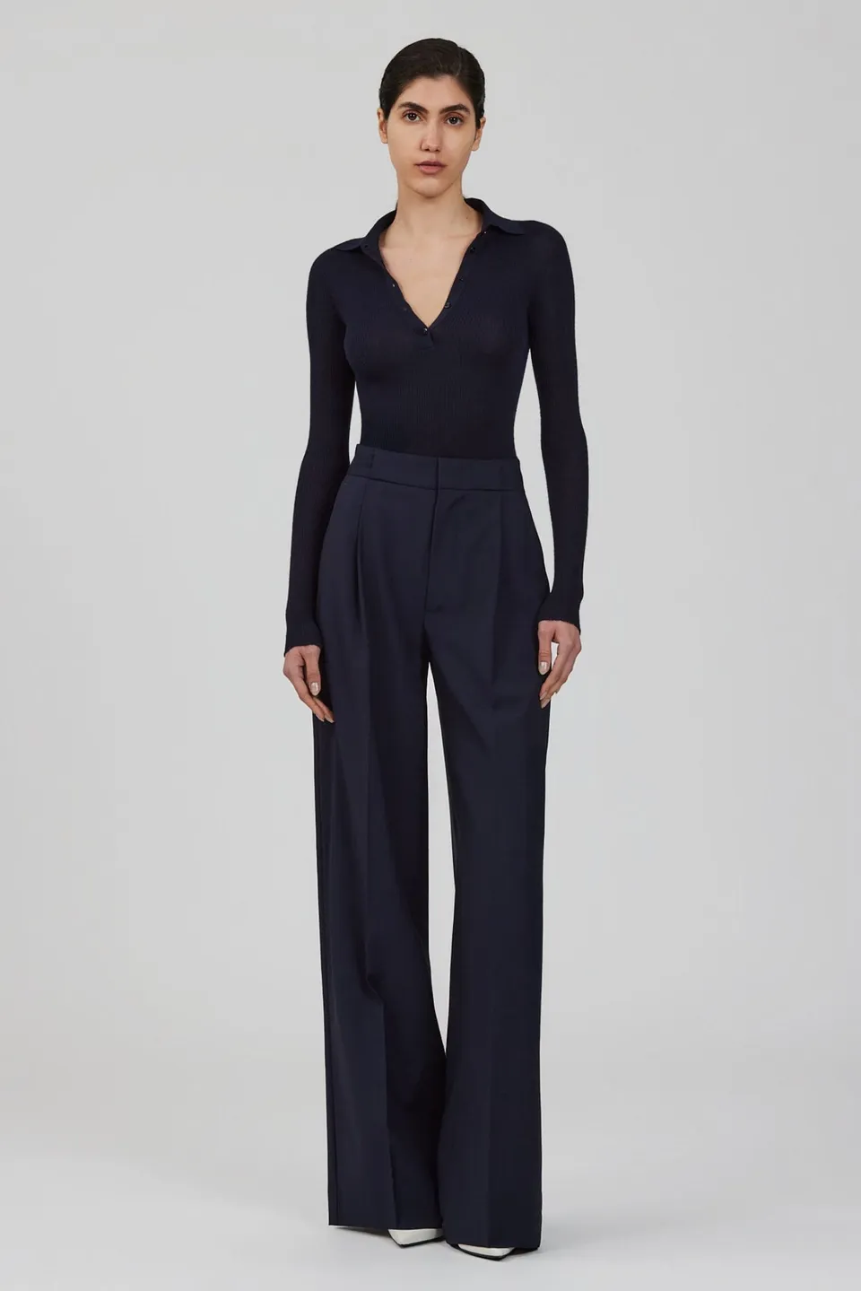 Sa Su Phi Polo maglia a costine cashmere e seta
