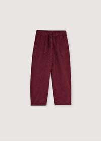 THE NEW SOCIETY Nicol pantaloni velluto Plum Fantasy cotone