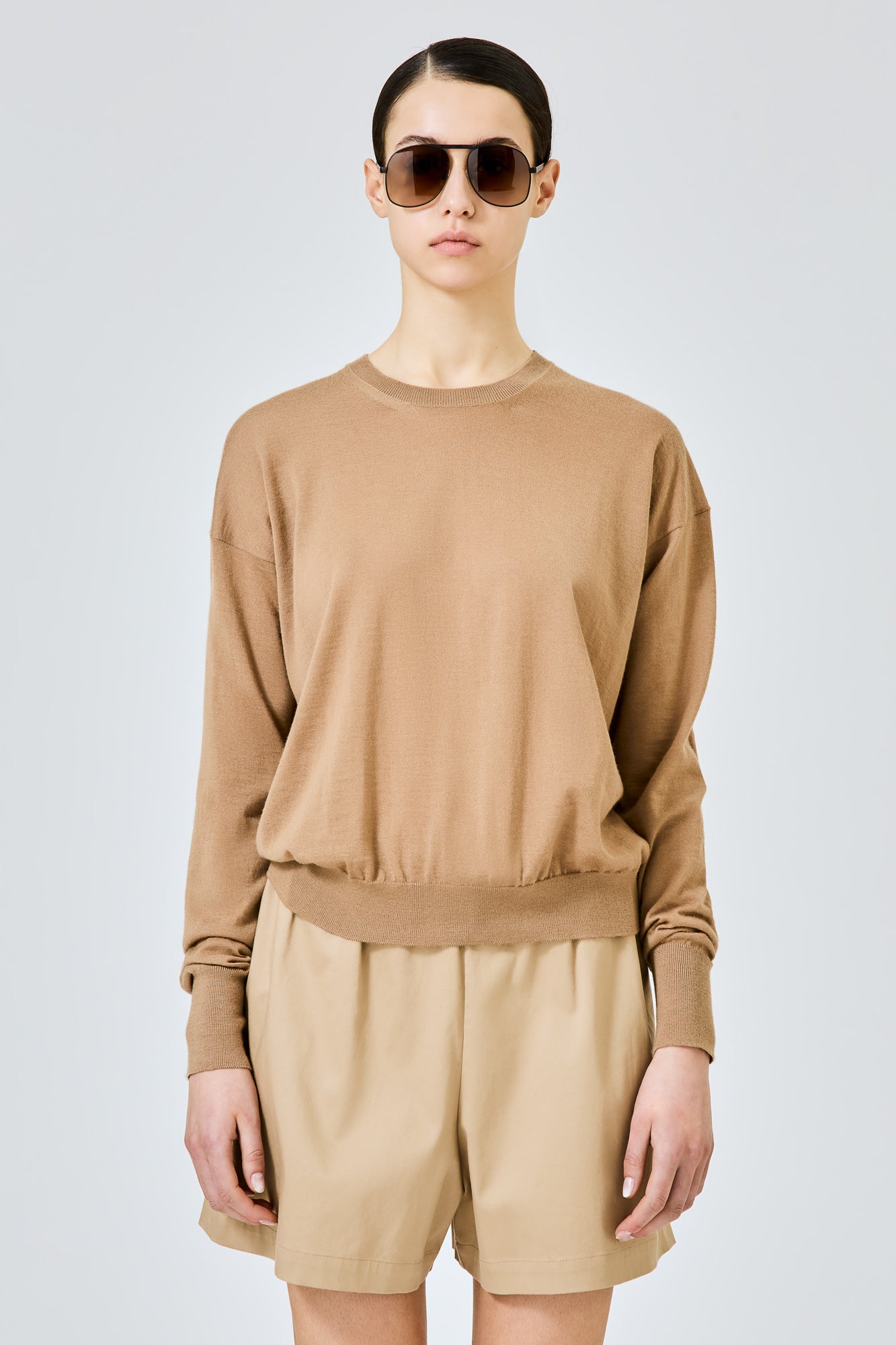 Sa Su Phi maglione cashmere girocollo cammello