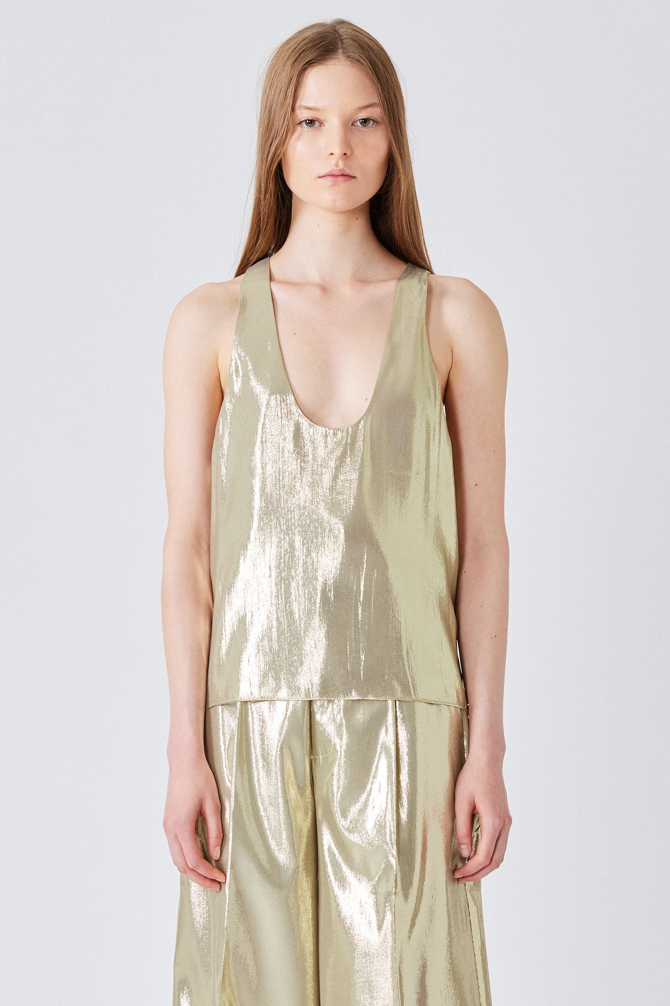 Sa Su Phi canotta lurex oro