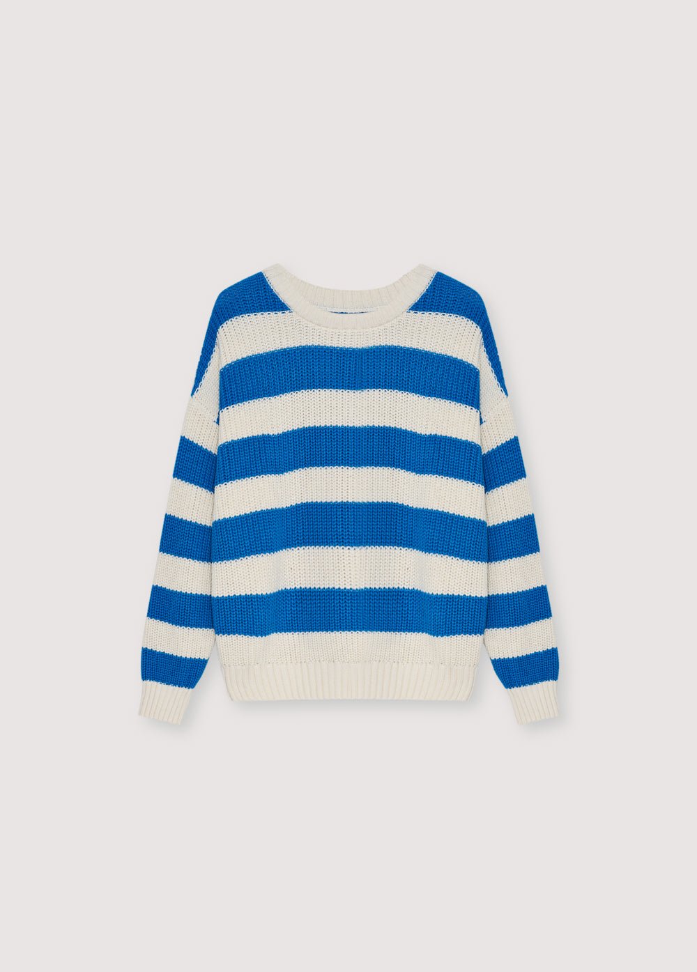 THE NEW SOCIETY Musa Pool Blue Stripes maglione cotone