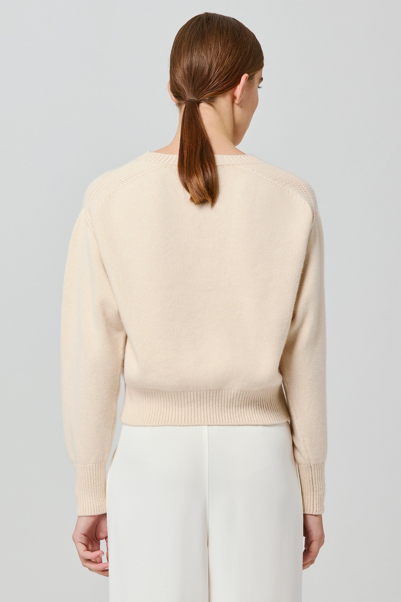 Sa Su Phi maglione V cashmere giallo chiaro