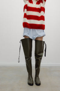 The New Society Ellie Woman Polo maglia rossa mohair