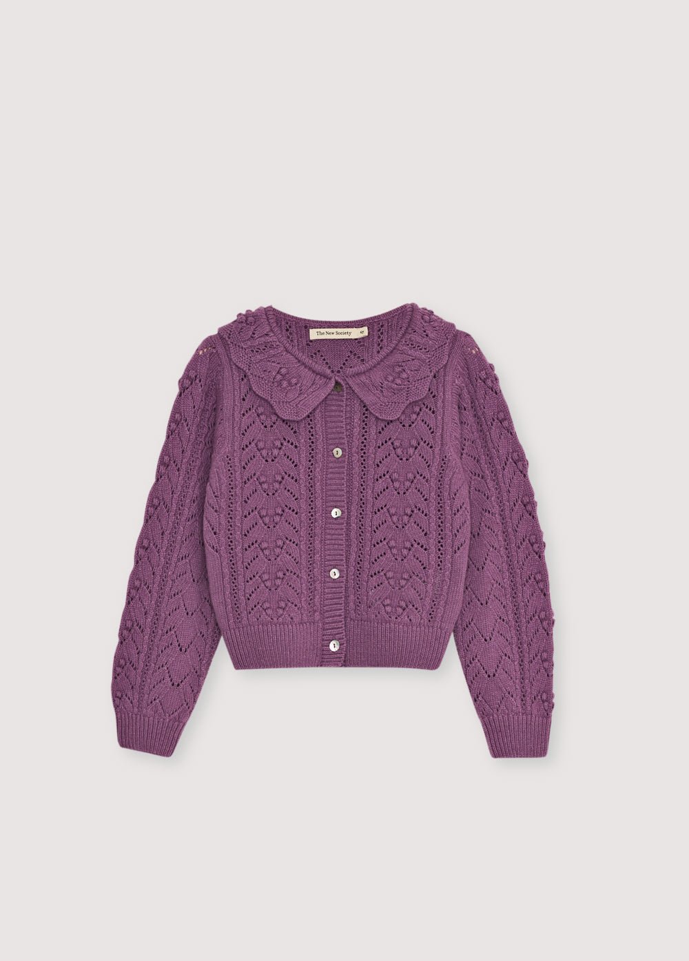 The New Society Lila Grape Bliss cardigan bambina viola