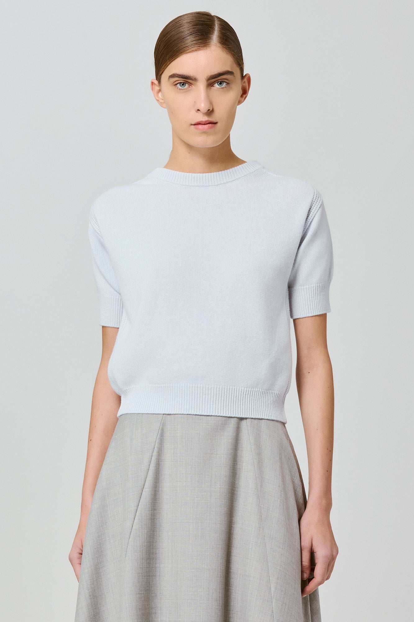 Sa Su Phi maglione maniche corte cashmere ghiaccio