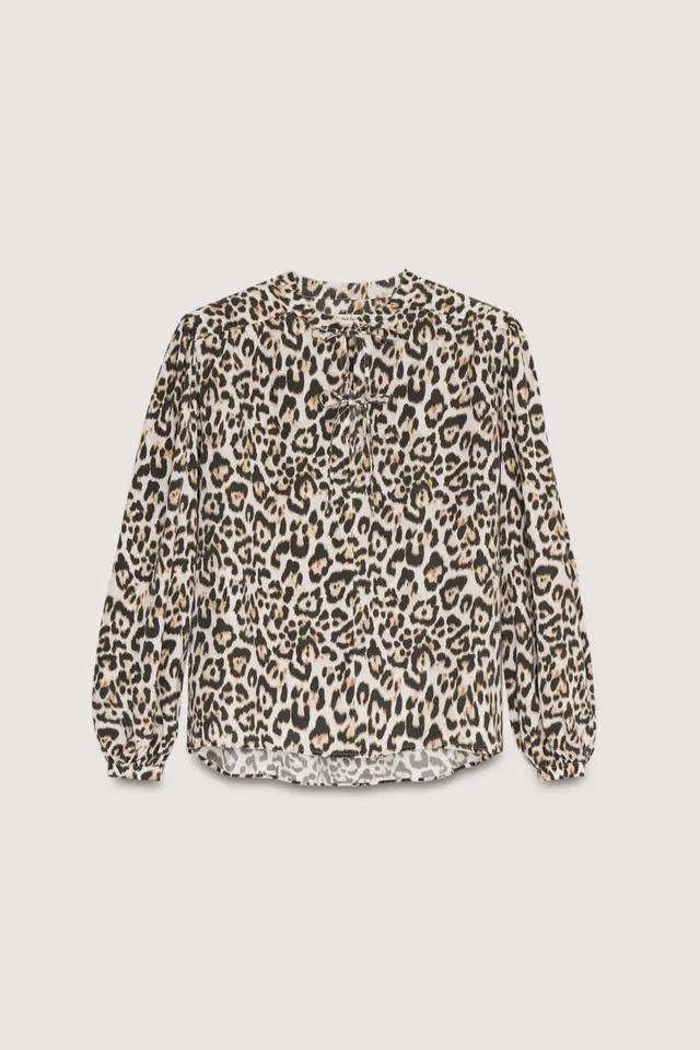 The New Society Nelia Woman blusa leopardata lyocell