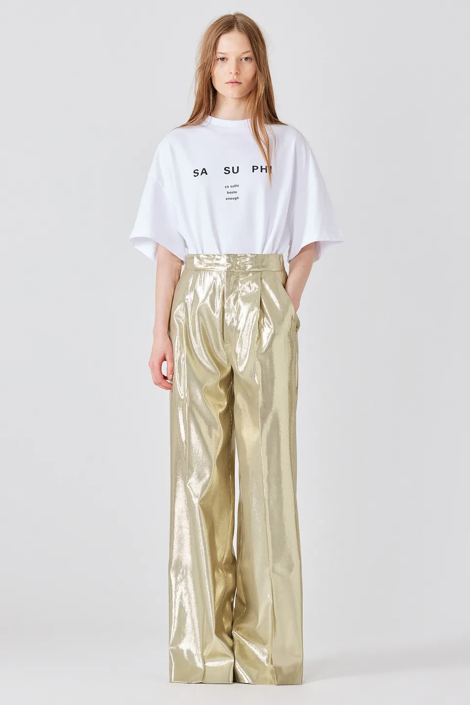 Sa Su Phi t-shirt con logo in cotone bianca