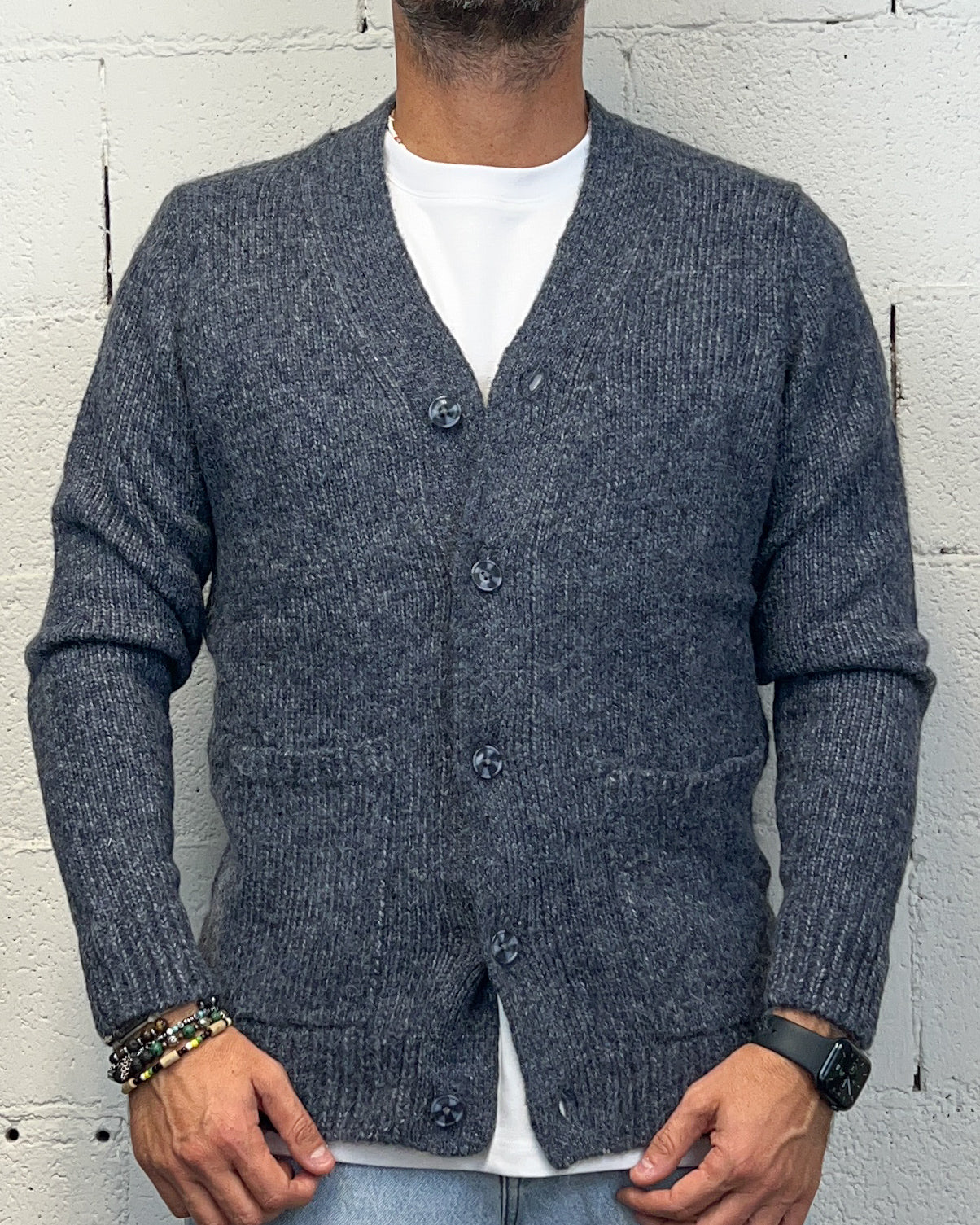 ONLYONE OVER-D Tasche Toppa cardigan blu M