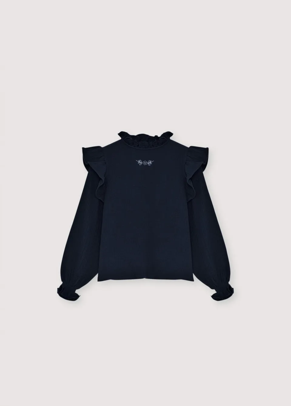 The New Society Maitea blusa bambina 6 anni blu cotone