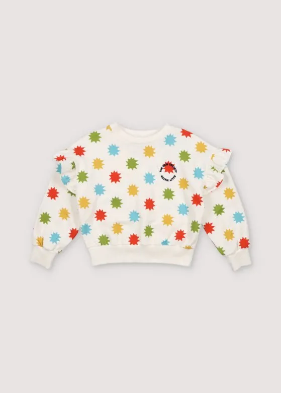 The New Society Anthea Felpa Bambina Stelle Cotone