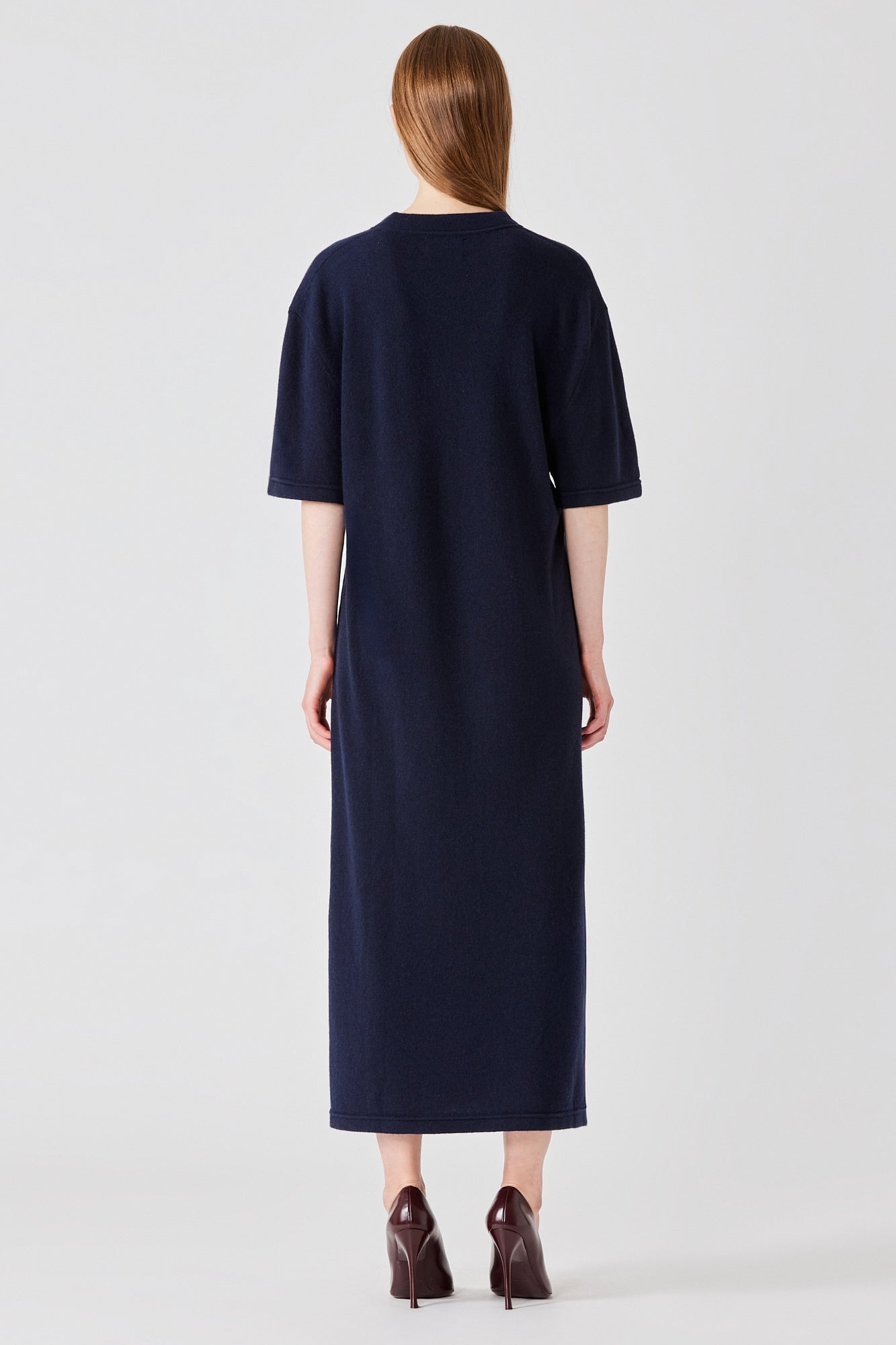 Sa Su Phi vestito maglia lungo in cashmere blu