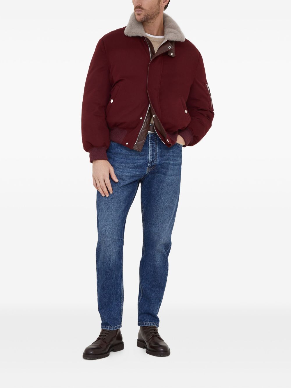 Brunello Cucinelli M2200100 maglia marrone