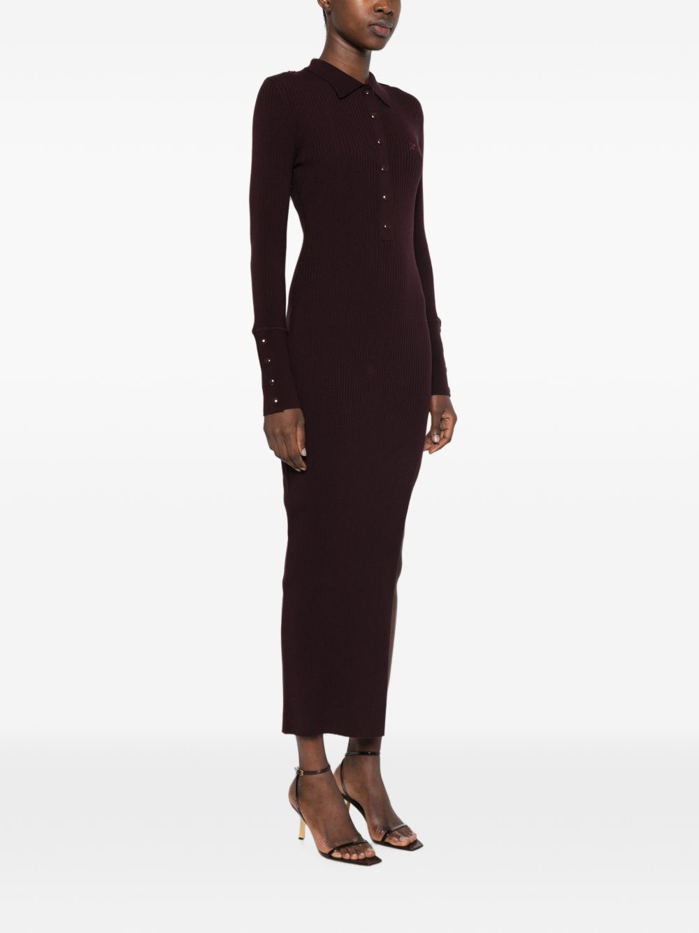 Courreges 326MRO906FI0001 abito lungo donna bordeaux