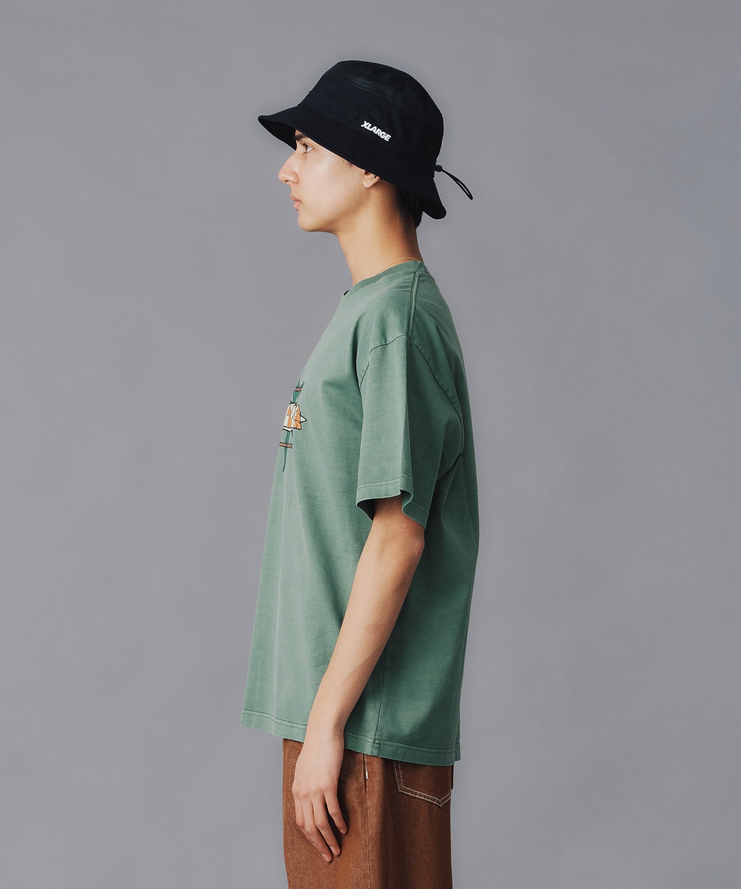 X-Large Stone Monument t-shirt verde in cotone