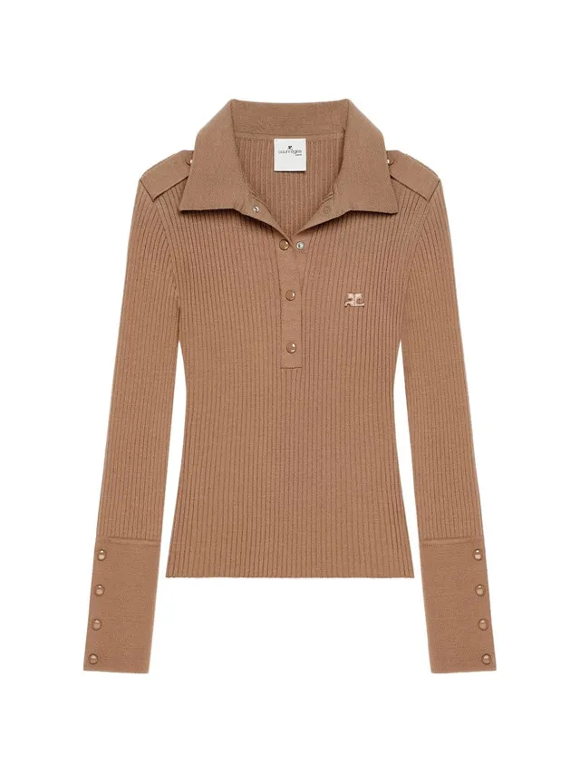 Courreges 326MPO072FI0001 maglia donna bronzer