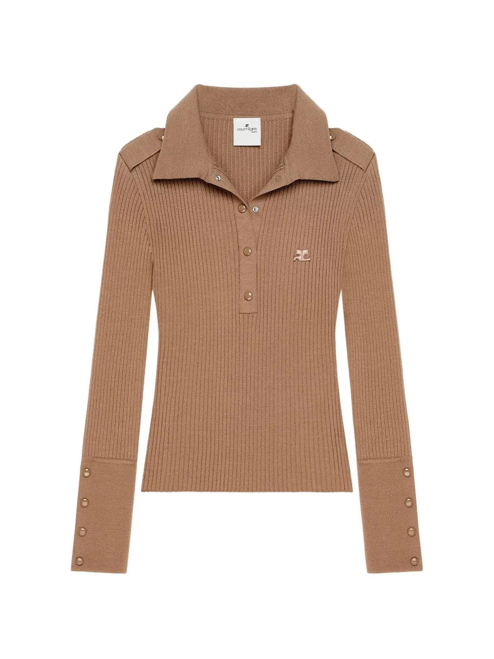 Courreges 326MPO072FI0001 maglia donna bronzer