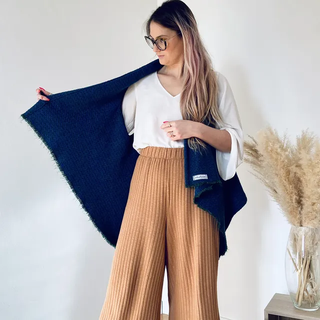 Patrice Lauri Anne Poncho Gilet donna in cotone