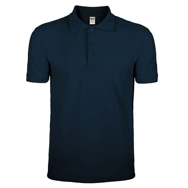 Mr. Gadgets Polo Uomo Manica Corta Blu Navy cotone