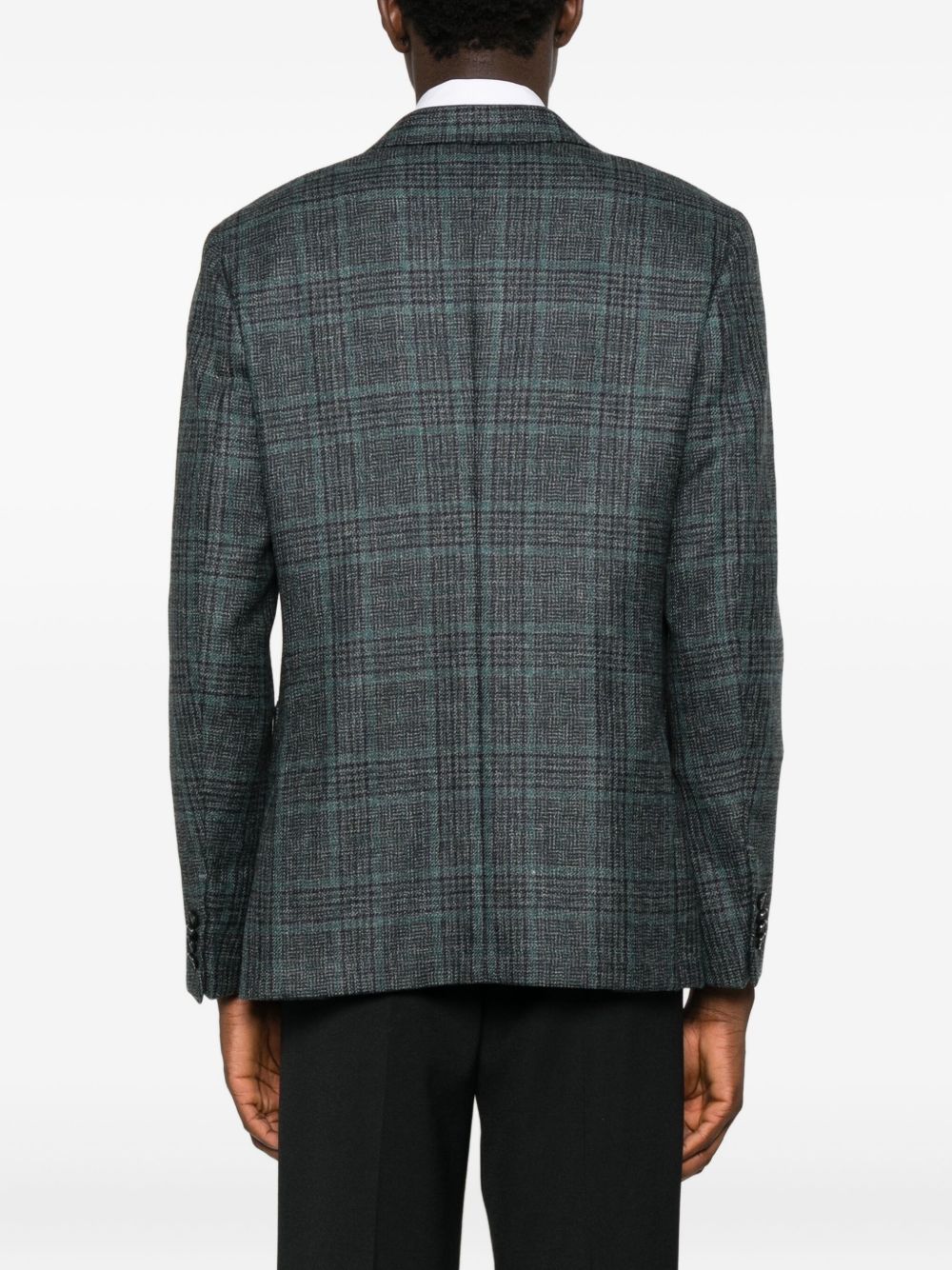 Ermenegildo Zegna 254707A2 giacca uomo verde tartan