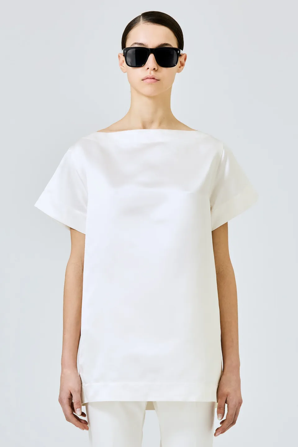 Sa Su Phi Valentina abito t-shirt in seta avorio