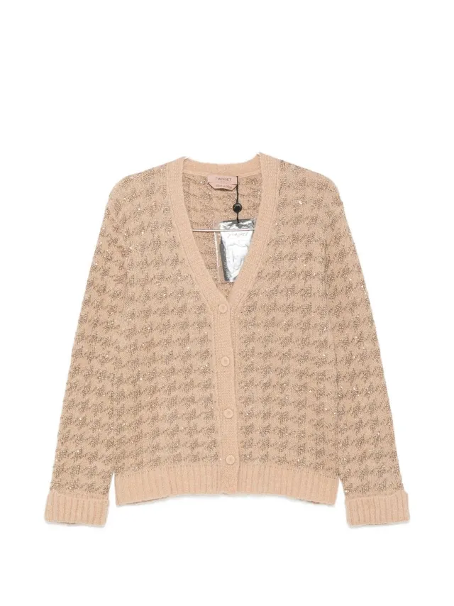 Twinset 262TP3360 cardigan sandy brown canapa-oro