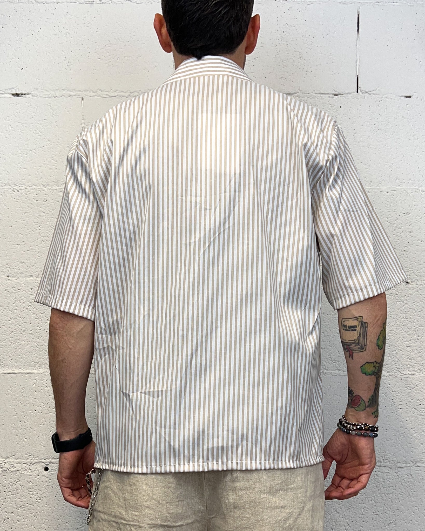 ONLYONE CHROY Sailor camicia over beige vestibilità regolare